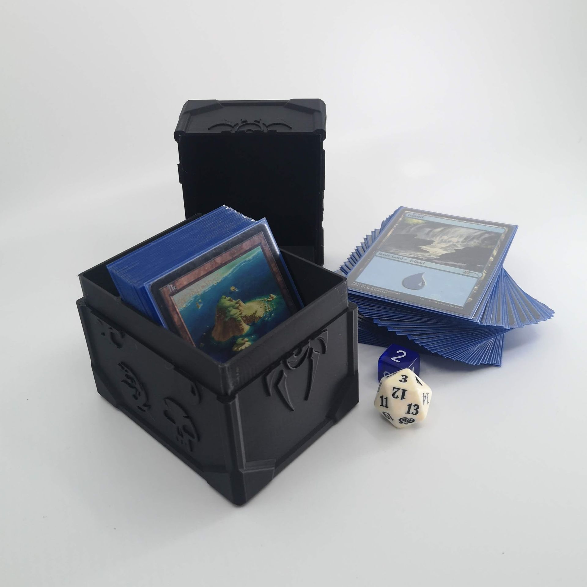 Venchartt Deck Box Boite de rangement jeux de cartes Création en impression 3D personnalisable Boite Jeux de cartes Artisanal Lyon Personnalisé Magic Yu-Gi-Oh! Pokémon Sur mesure Protection